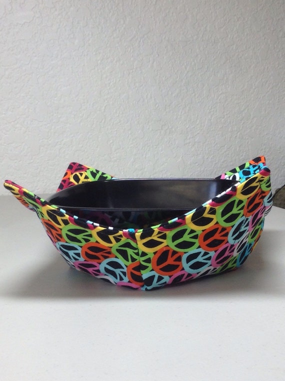 0200-313  Microwave Bowl Cozy  - Peace Signs