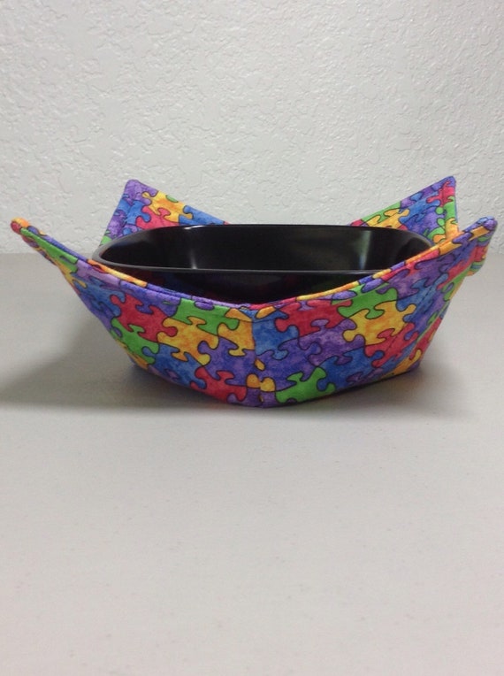 0200-269  Microwave Bowl Cozy - Autism Awareness