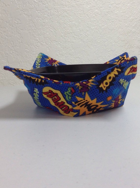 0200-25  Microwave Bowl Cozy - Pow, Slam, Boom