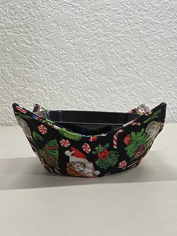 0200-1004 Microwave Bowl Cozy - Christmas Kitties