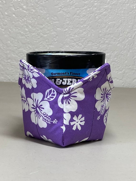 0586 Pint Ice Cream Cozy - Hawaiian Flower