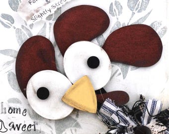 Farmhouse Chicken Wood Sign - Rustic Kitchen Decor