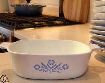 Vintage Corning Ware Cornflower Blue P-1-B 1 Quart Casserole Dish | Made in USA | No Lid