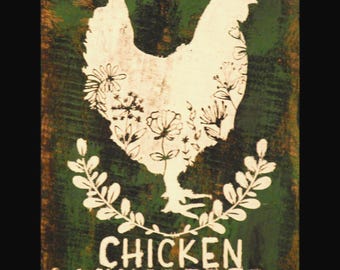 Chicken Whisperer Wood Sign | Rustic Farmhouse Kitchen Decor