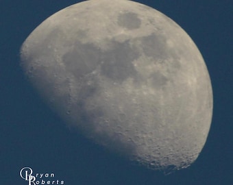 Waxing Gibbous Moon, Christmas Waxing Crescent Moon and Wolf Supermoon Photography (Digital Downloads)
