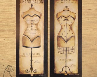 Kimberly Poloson Grand Salon 372 & Paris 349 | Set of 2 Vintage 2004 French Fashion Prints