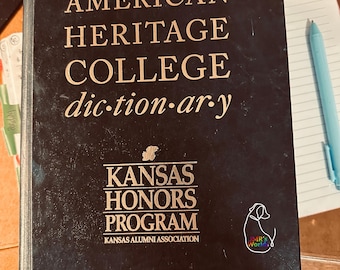 1993 American Heritage College Dictionary 3rd Ed | University of Kansas Honors Crowell Book Award