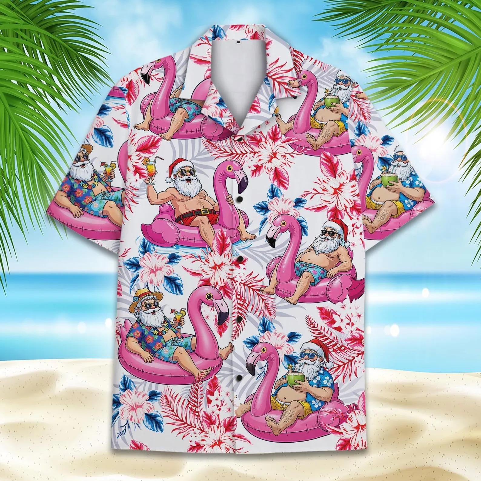 Flamingo hawaii shirt - Etsy 日本