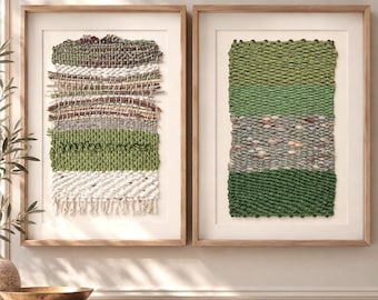 Framed Woven Wall Art | Handmade Textile Fiber Art | Boho Wall Decor | Natural Fiber Art | 3D Shadow Box Frames | Ready to Hang