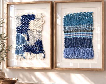 Framed Woven Wall Art | Handmade Textile Fiber Art | Boho Wall Decor | Natural Fiber Art | 3D Shadow Box Frames | Ready to Hang