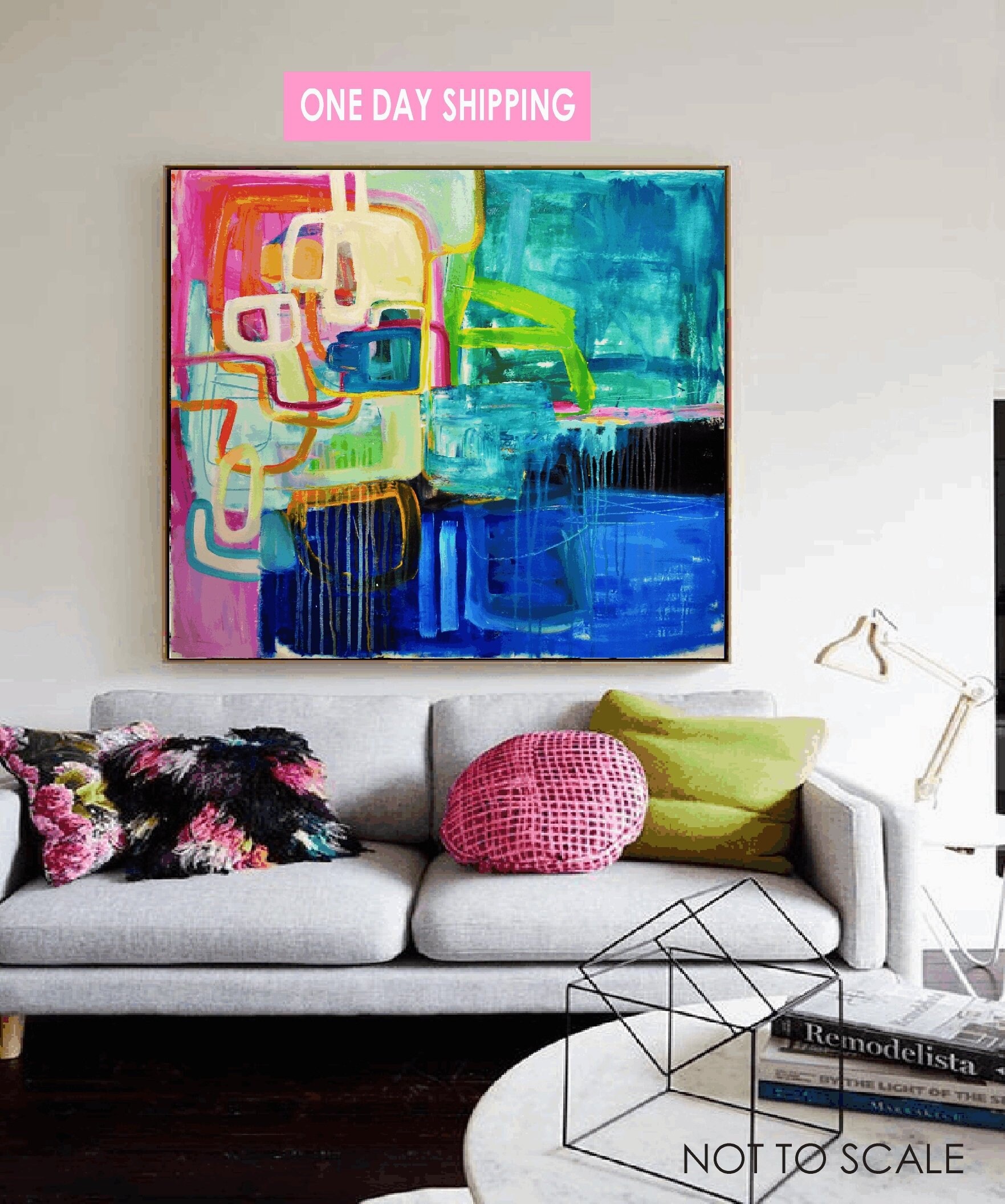 Colorful Abstract Painting Wall Art Original Nice
