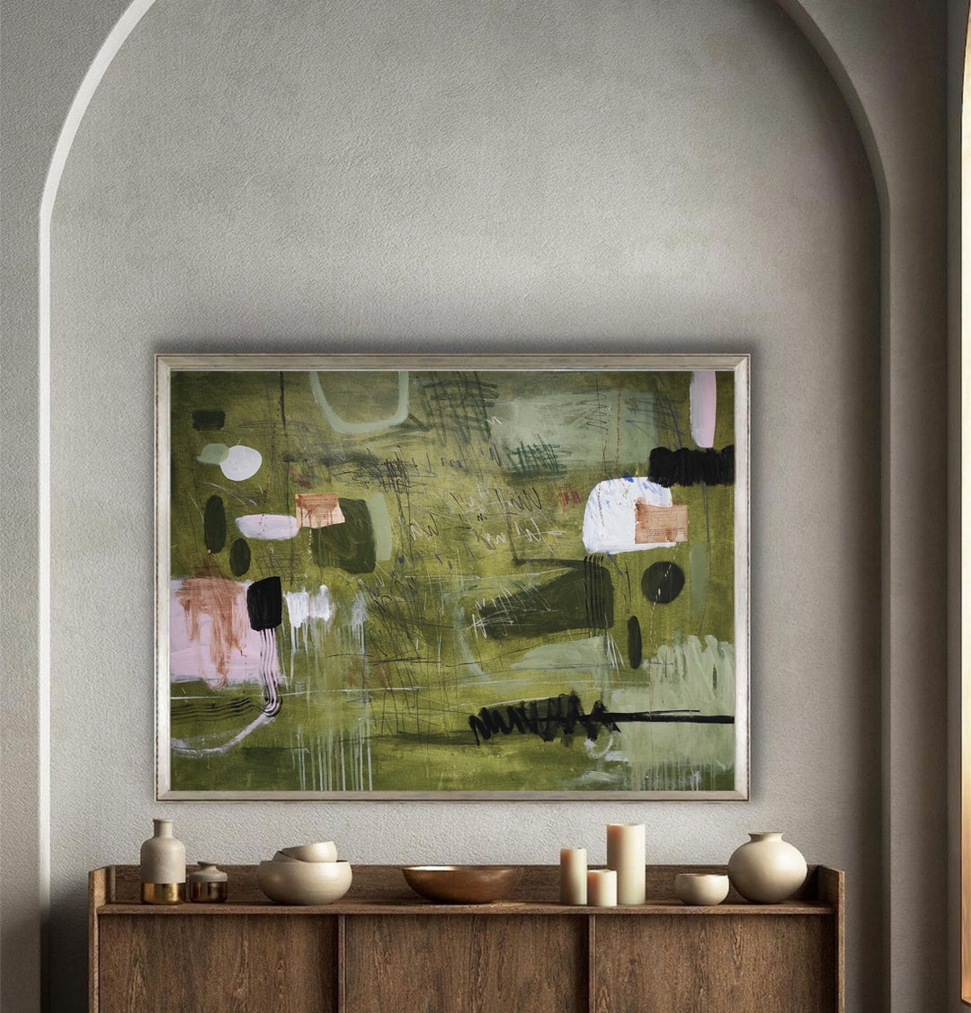 Spanish Math Abstract Painting, Nice Acrylic Painting Colorful Abstract ...