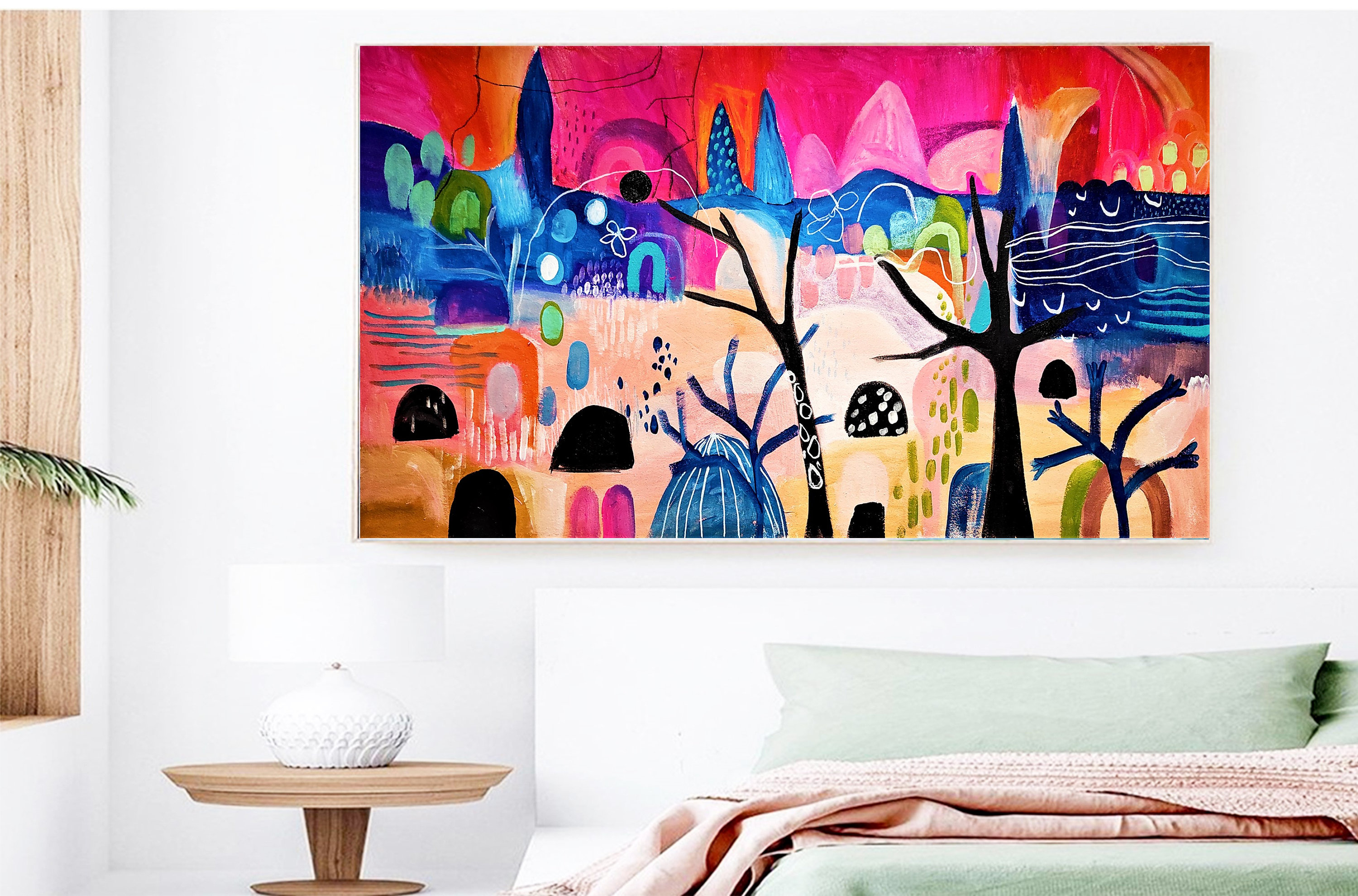 colorful painting 30x48 large abstract painting by jolina anthony wall decornice oil painting