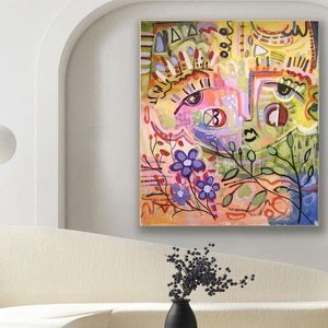 gemälde 40" abstrakte kunst blaue abstrakte malerei schönes original gemälde von Jolina Antony,
