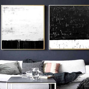 large painting black and white abstract painting nice oil painting and large painting on canvas