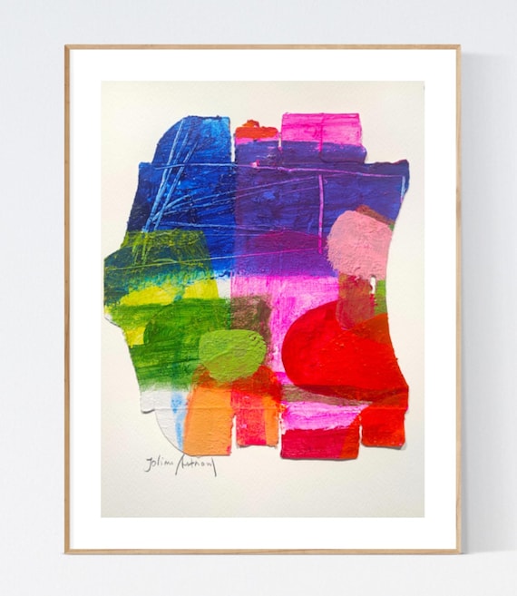 カラフル 油絵 抽象 画 油彩画 原画 油絵 絵画 真作 アート キャンバス