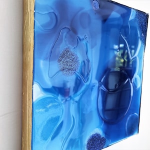 resin with gold   abstract painting blue wall art xx original painting nice wall decor xx oil painting xx abstract art