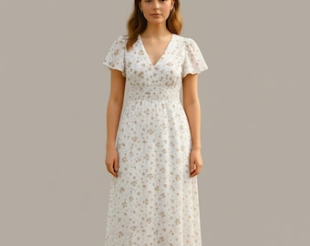 Solara Maxi Dress Sewing Pattern | Shirred Waist (PDF Pattern)