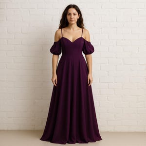 Digital Sewing Pattern | Full Length 3/4 Circle Dress with Princess Seams, Cold Shoulder Bishop Sleeves | Step-by-Step PDF Instructions |