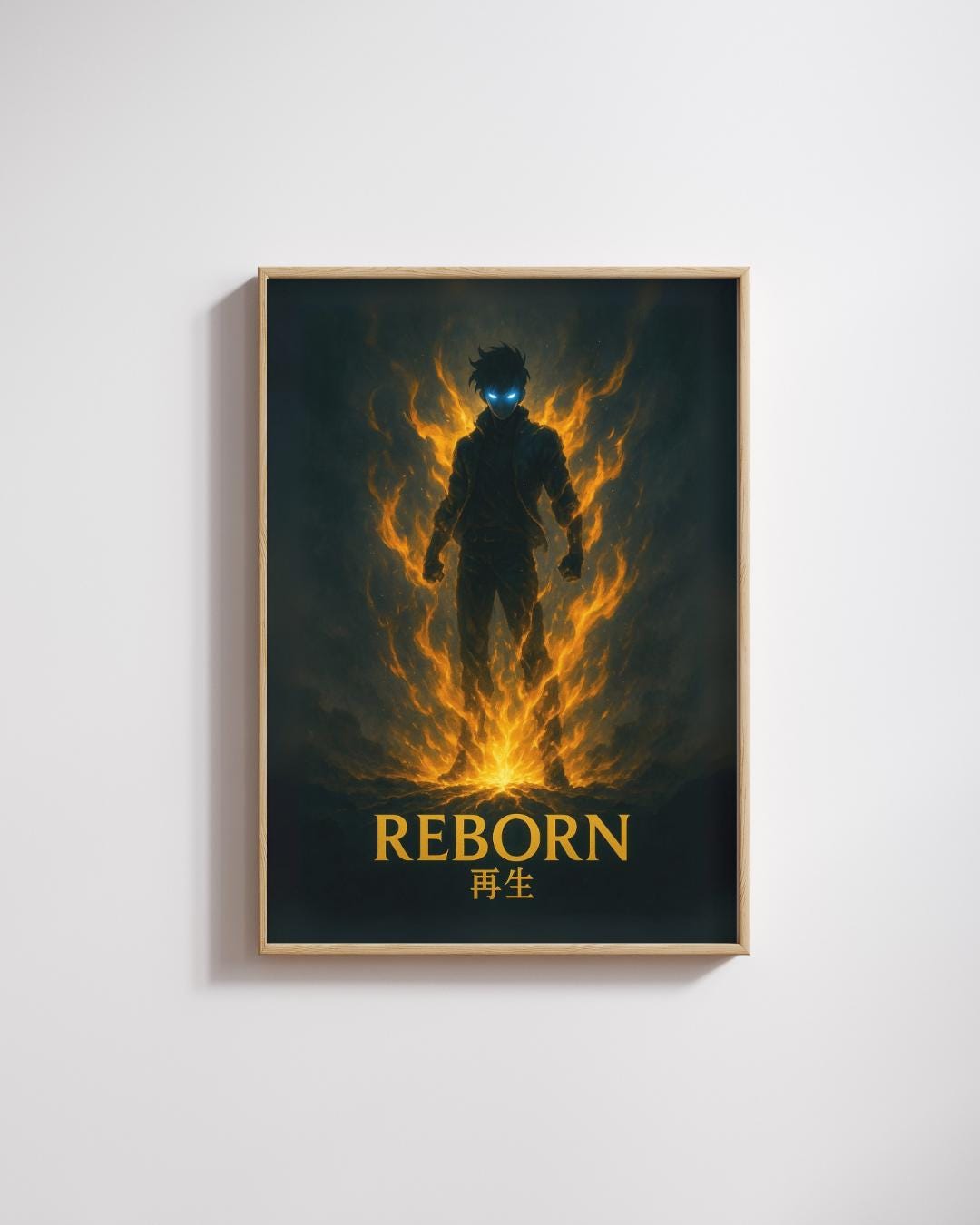 Fiery Warrior Anime Art Poster: Rebirth Fantasy Print - Etsy