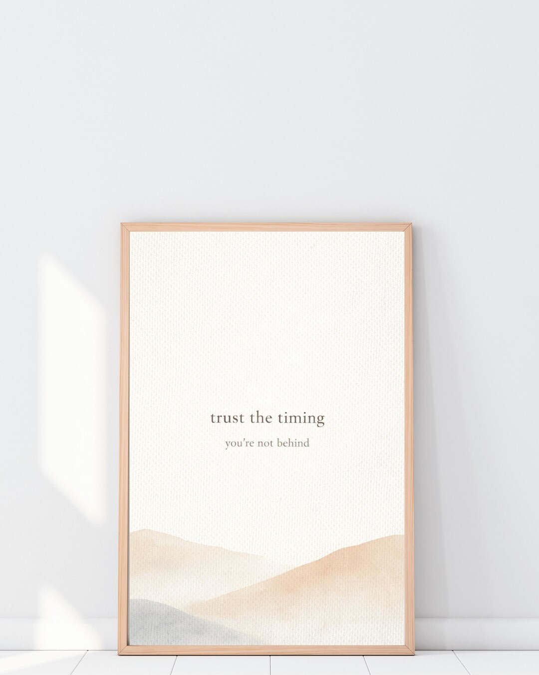 Trust the Timing Wall Art | Neutral Aesthetic Motivational Poster ...