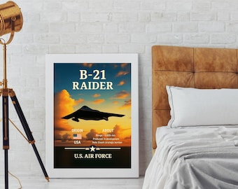 B-21 Raider Stealth Bomber Print | Modern Aviation Wall Art