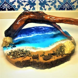 航海の流木彫刻ウォールアート、手作りの素朴な海岸のホームデコレーション、天然木の彫刻ビーチハウスの装飾、抽象的な流木。