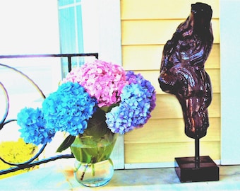 Handmade Abstract Driftwood Sculpture: Coastal Wall Art