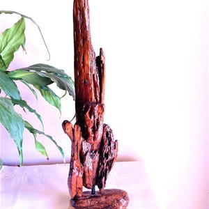 Modern Driftwood Sculpture, Rustic Coastal Wall Art, Handmade Nautical Beach House Natural Wood Decoration ,Unique Wood Beach House Gift