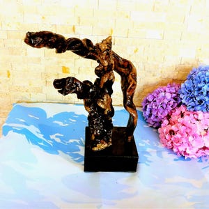 Handcrafted Driftwood Art, Nature Inspired Coastal Sculpture, Rustic Table  Hanging, Perfect Beach House Gift Idea .