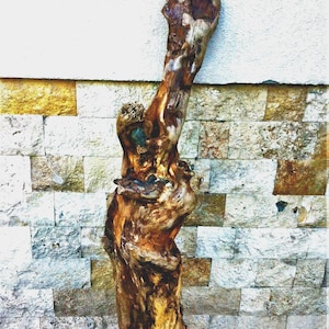 Gorgeous Natural Sea Driftwood Sculpture, Rustic Coastal Wall Art, Handmade Nautical Beach House Decoration Piece, Natural Wood Decoration