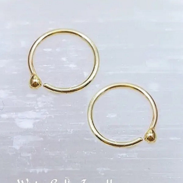 Solid Gold Nose Ring Etsy