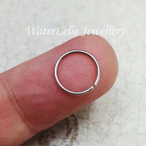 Platinum Nose ring. Solid Platinum piercing hoop. conch piercing. eyebrow. nose hoop. belly ring. 20g. helix hoop. lip ring. plat950