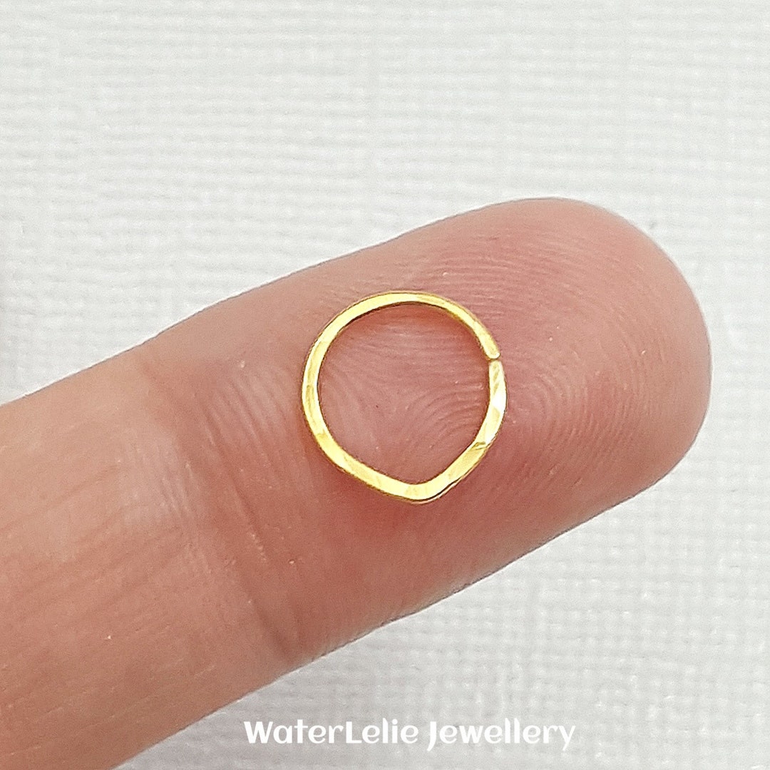 Solid 24k Gold Nose Ring. 24k Gold Septum Ring. Solid Gold Nose Ring. Gold Cartilage Hoop. 20