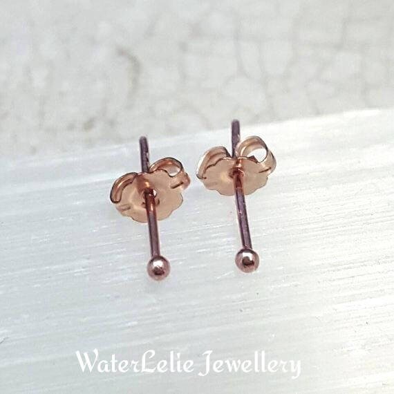 Tiny rose gold studs Clearance
