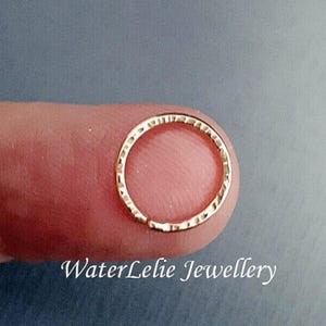 14k Rose Gold Septum ring - real gold cartilage hoop - 16g 18g - nose ring - genuine gold septum hoop - nose jewelry - textured rose gold
