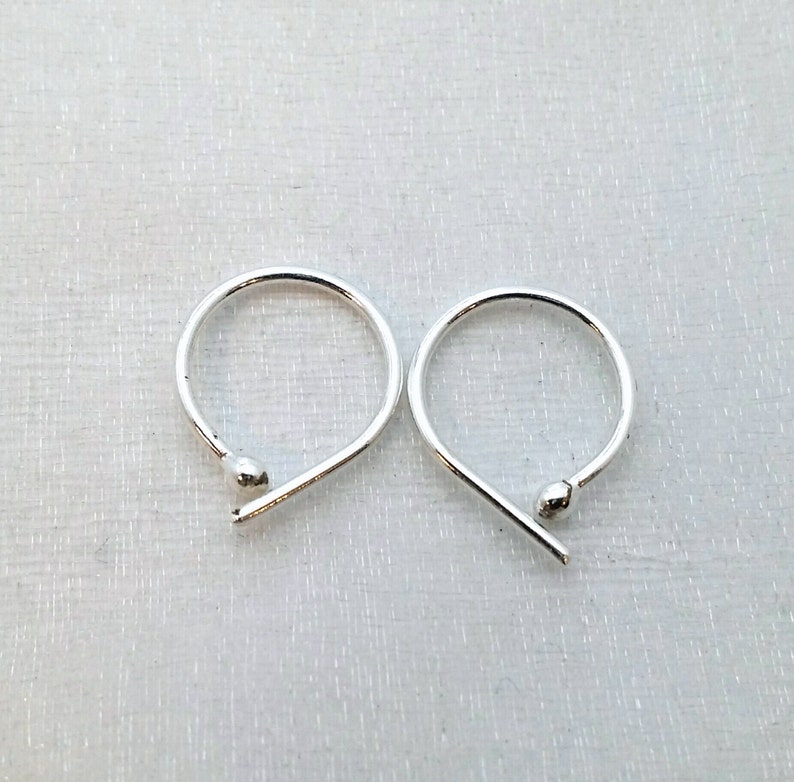 tiny hoops silver