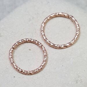 Rose Gold Septum ring, rose gold nose ring, 18g, cartilage hoop, nose hoop, septum hoop, rose gold earrings, 14k gold nose ring