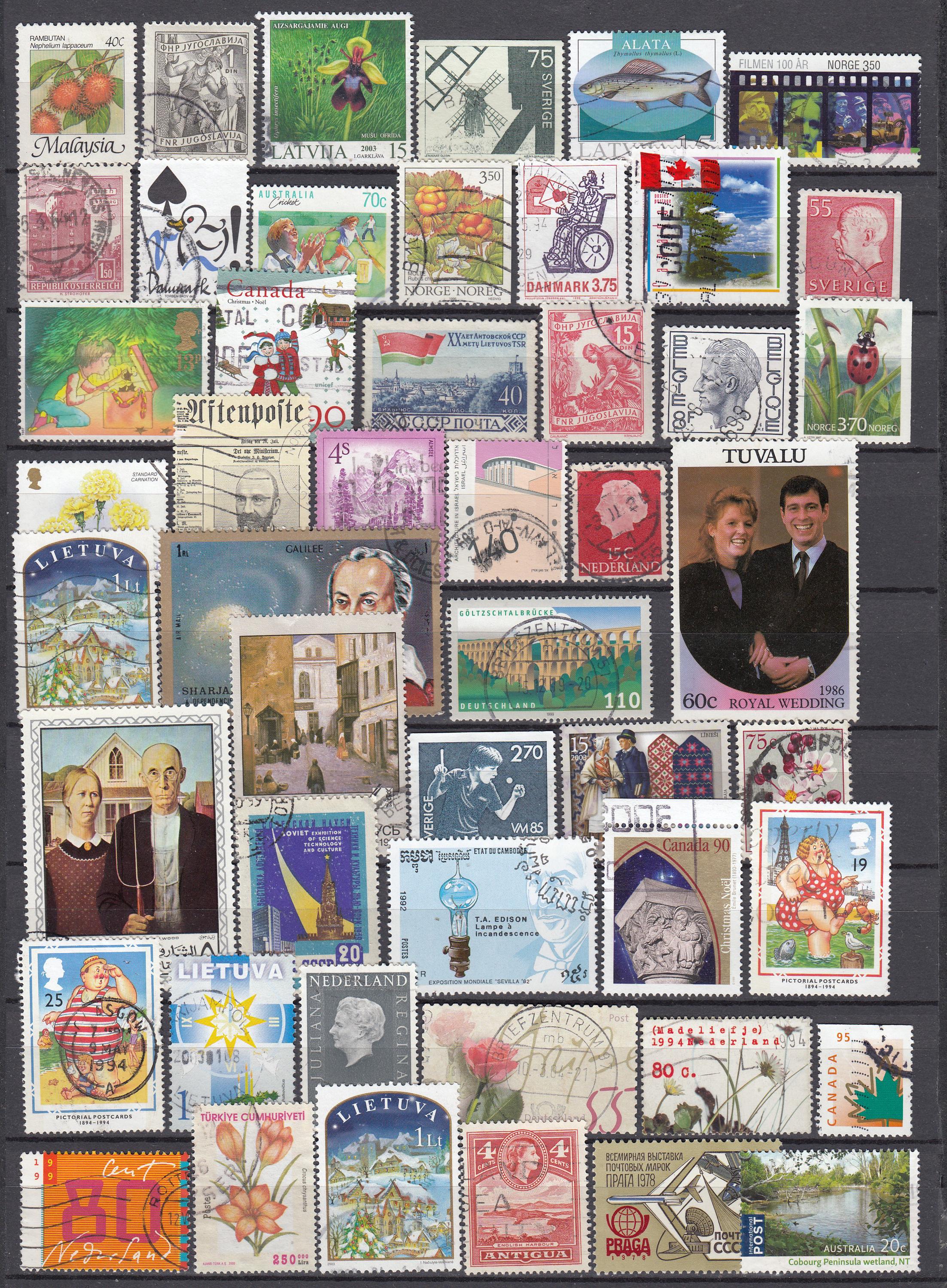 世界中の様々な使用済み切手 - Etsy 日本