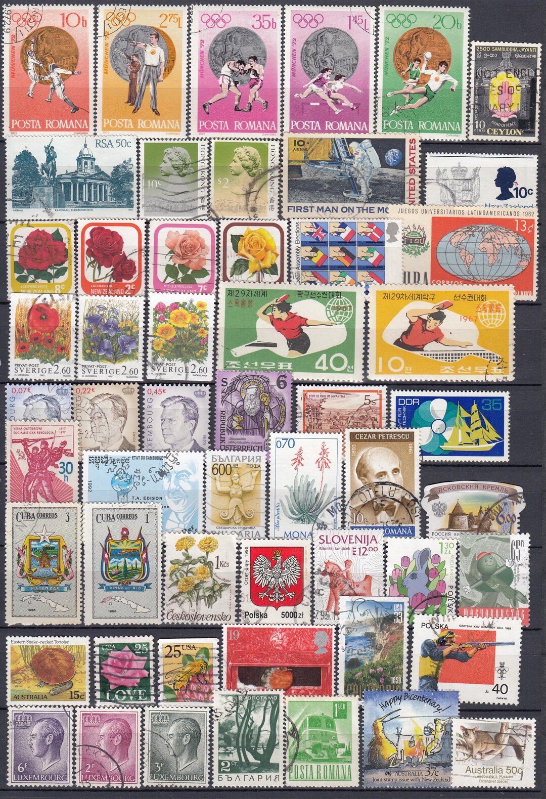 VARIOUS COUNTRIES Different Used Stamps - Etsy