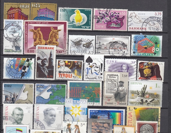 世界中で50種類の使用済み切手 - Etsy 日本