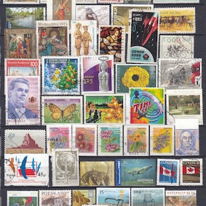 Lotto di francobolli usati diversi in tutto il mondo