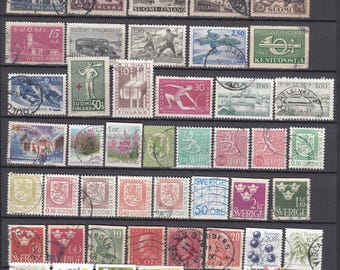 FINLANDIA SVEZIA Lotto di francobolli usati diversi