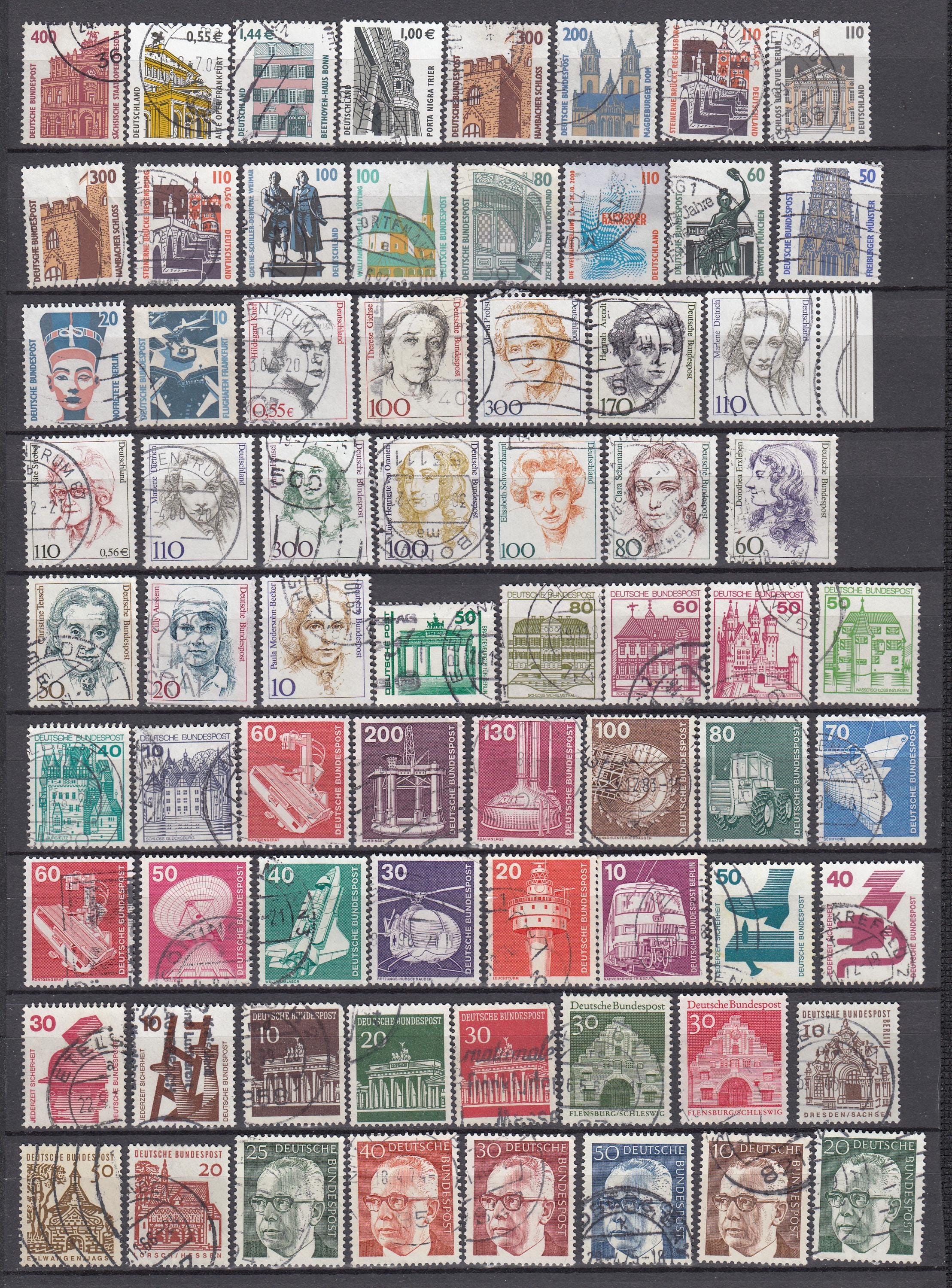 ドイツ 70種類の使用済み切手 - Etsy 日本