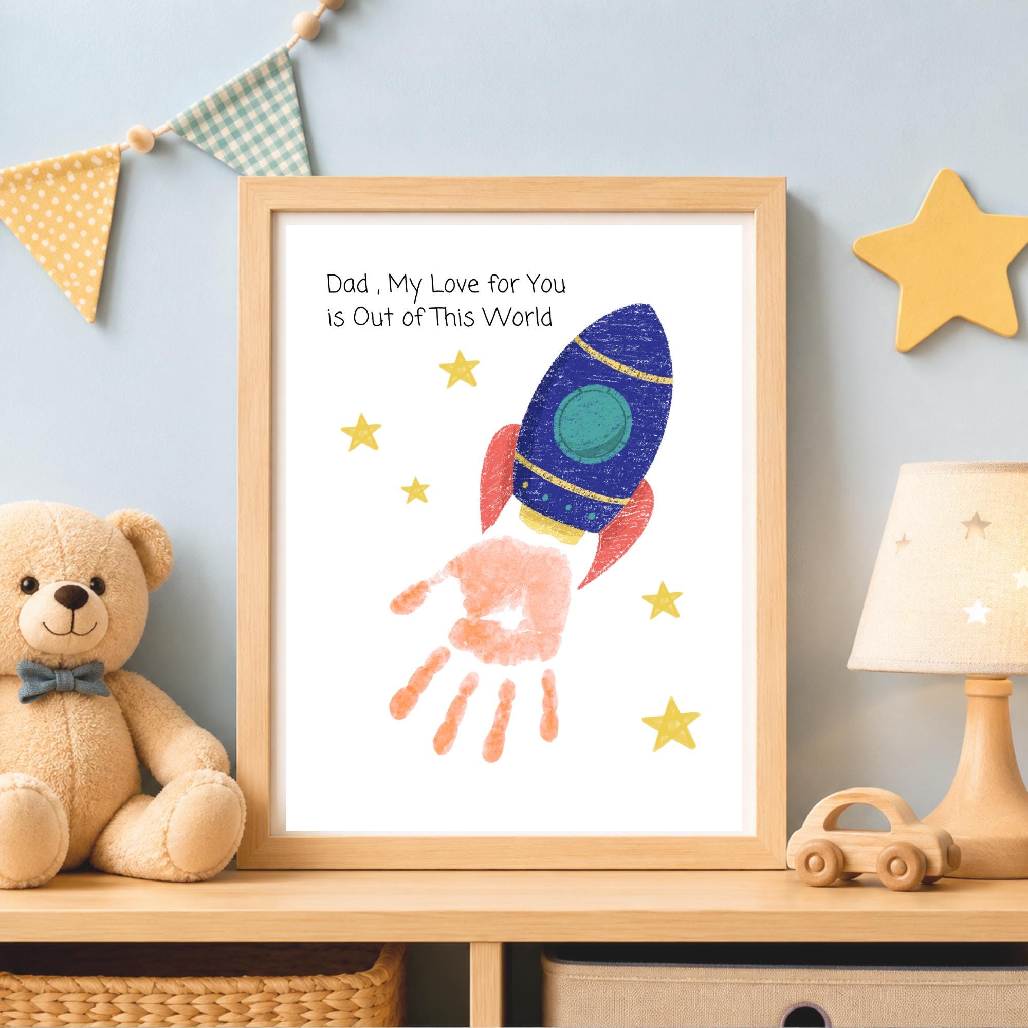 32 Blast Off Into Creativity: Fun Space Crafts for Kids 10 Personalized Father's Day Handprint Craft Kids Rocket Printable,…