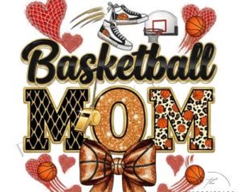 Basketball Png, Basketball Mom Png, Basketball Game Day Png, Basketball Mama Png Sublimation, Retro Basketball Glitter Png Shirt Design