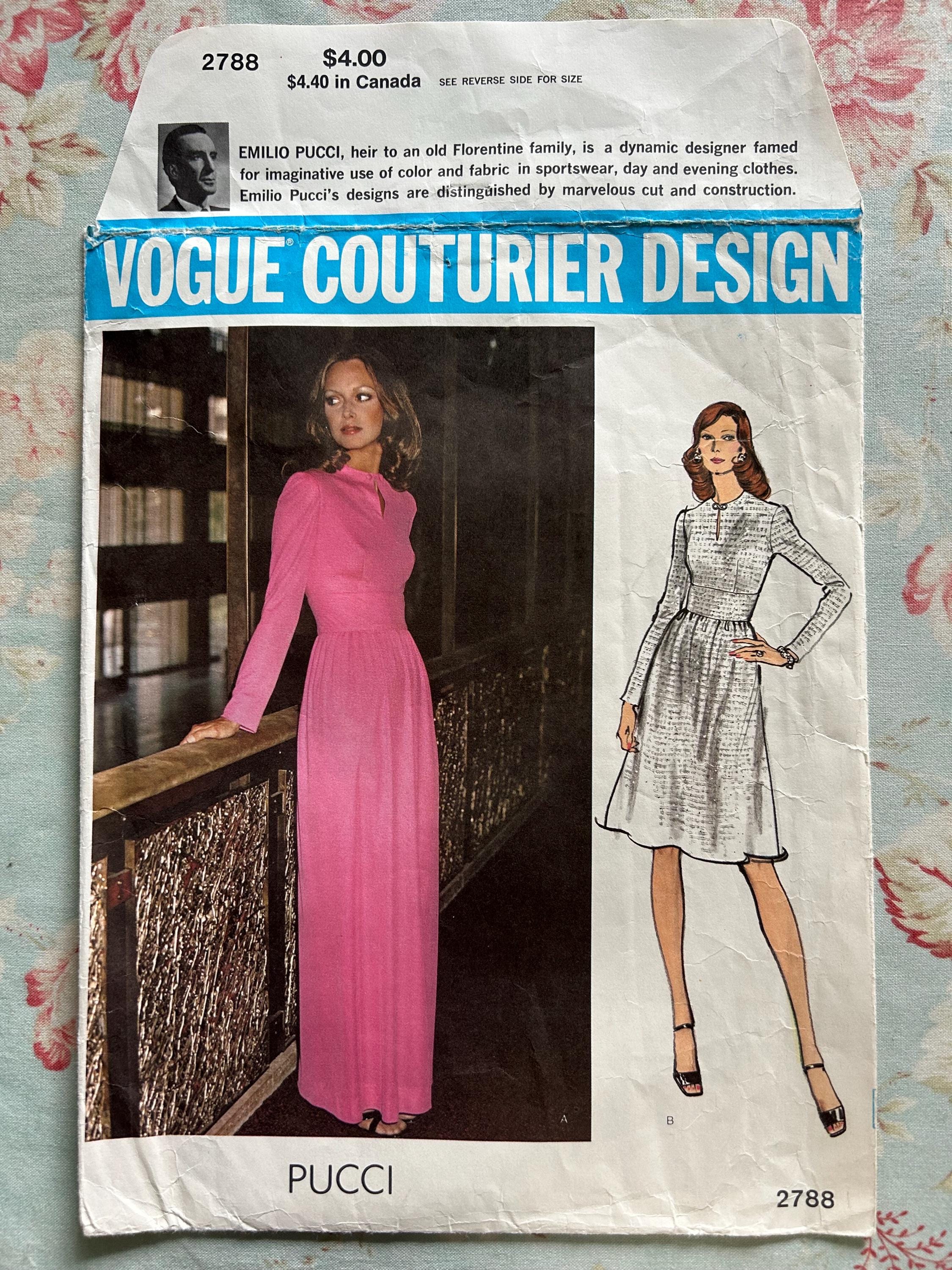 Emilio Pucci, 1970s Vogue Couturier Design - Pucci - Evening Dress - #2788 (Size 12 - Bust 34")
