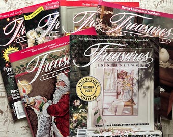 Vintage Treasures in Needlework Magazine - Bundle of 6 - First 6 Issues!