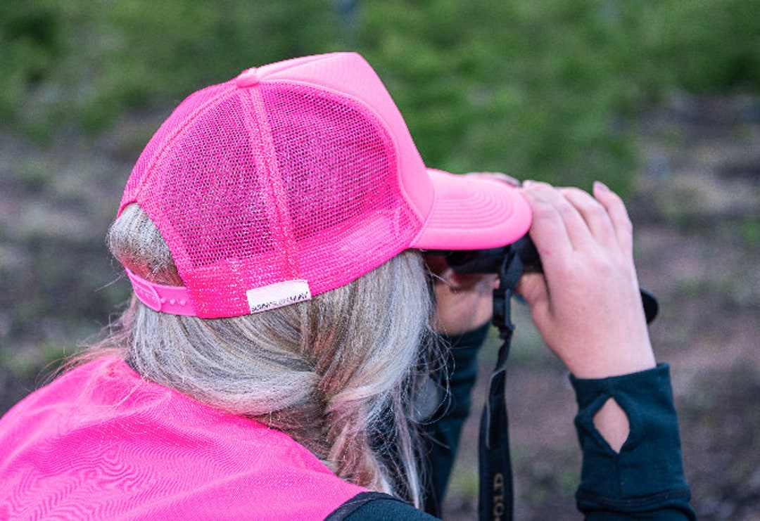 Blaze Pink Hunting Trucker Hat Etsy