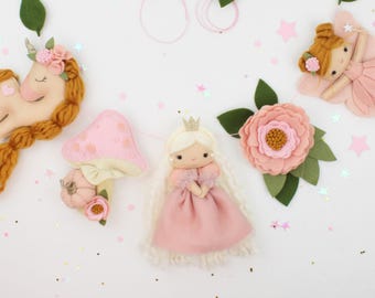 Felt Fairy Princess Unicorn Garland